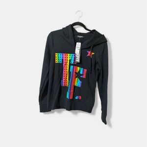 Trukfit Black Hoodie with Rainbow Graphic